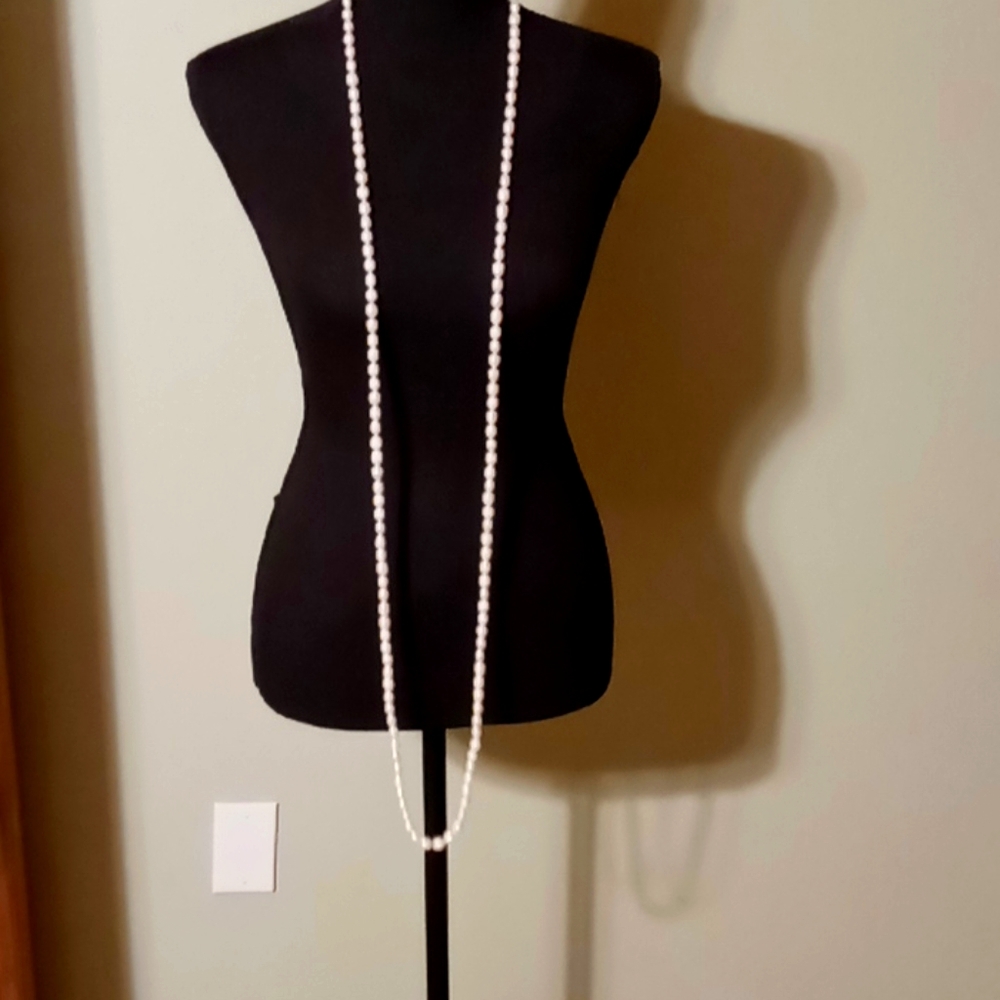 62" Genuine Baroque Pearl strand necklace